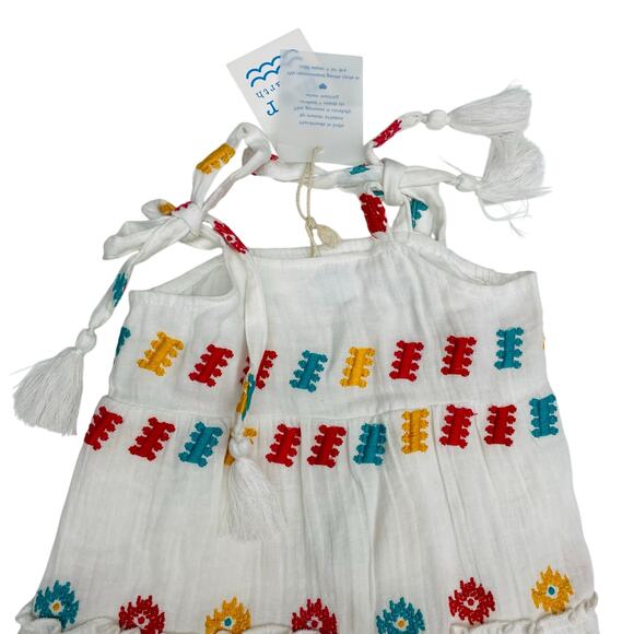 NWT Mer St. Barth Size 6 Bella Shoulder Tie Dress with Embroidery - Picture 3 of 5